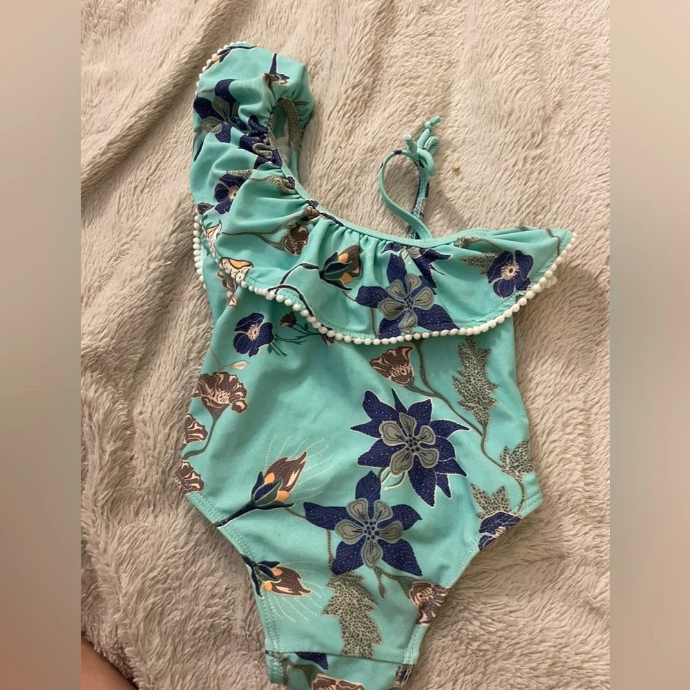 Jessica Simpson Brand Floral Baby Girl One Piece Baby Bathing Suit